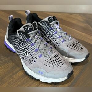 Ryka Vivid RZX Women's Shoes SZ 7.5 Gray Black Purple Athletic Running Sneakers